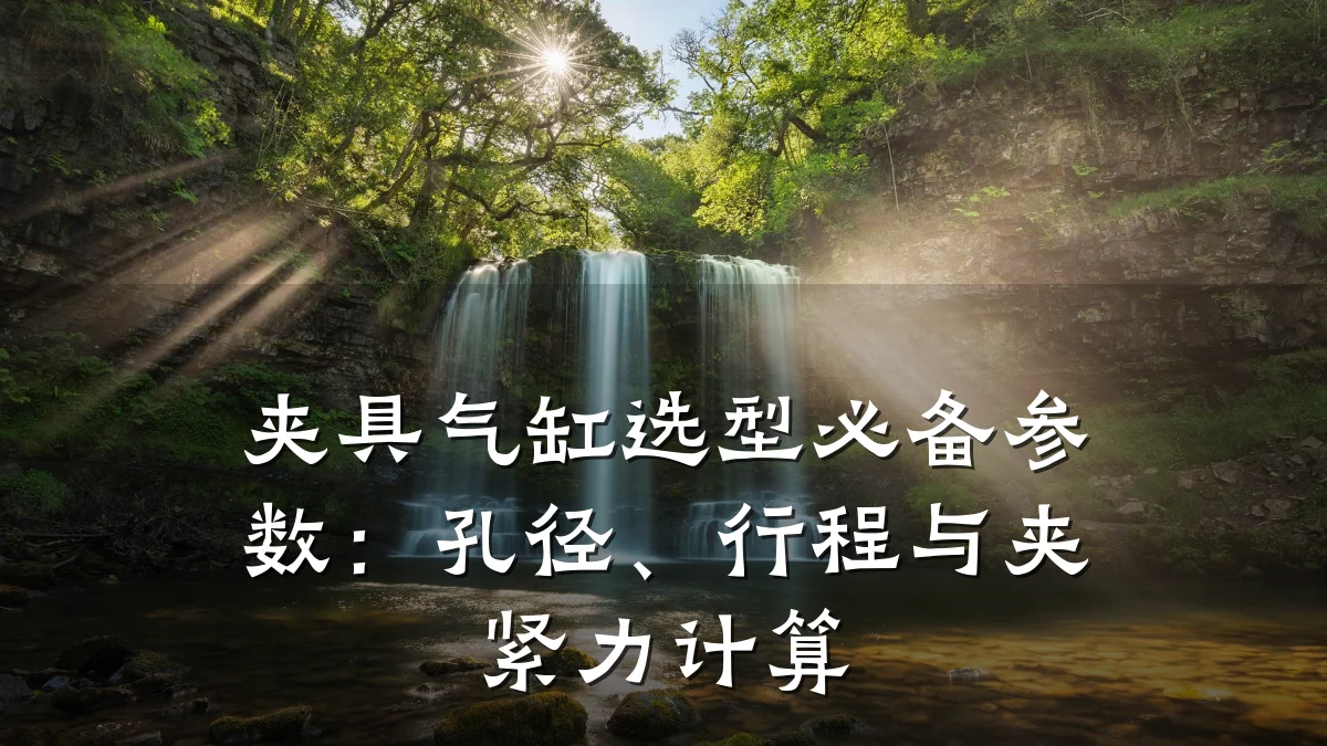 夹具气缸选型必备参数：孔径、行程与夹紧力计算
