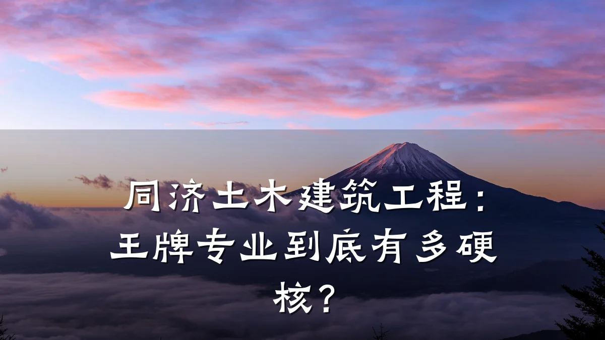 同济土木建筑工程:王牌专业到底有多硬核?