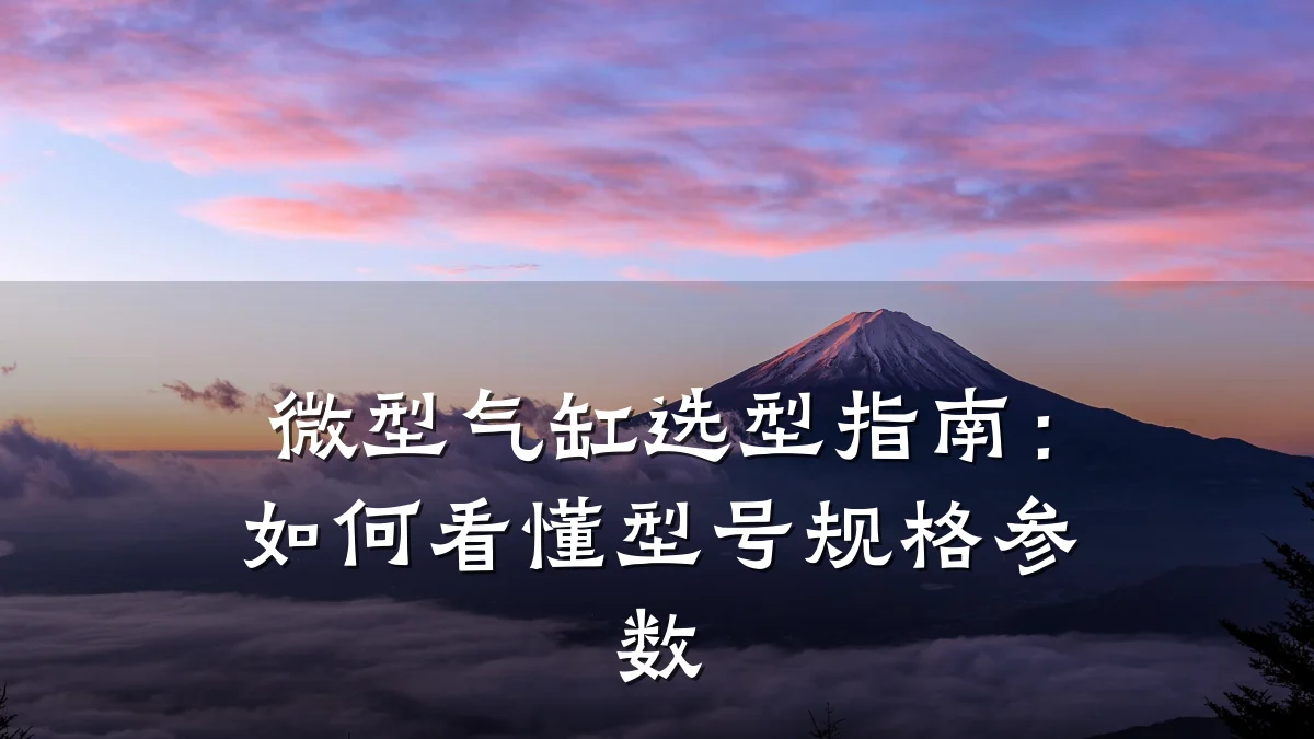 微型气缸选型指南：如何看懂型号规格参数