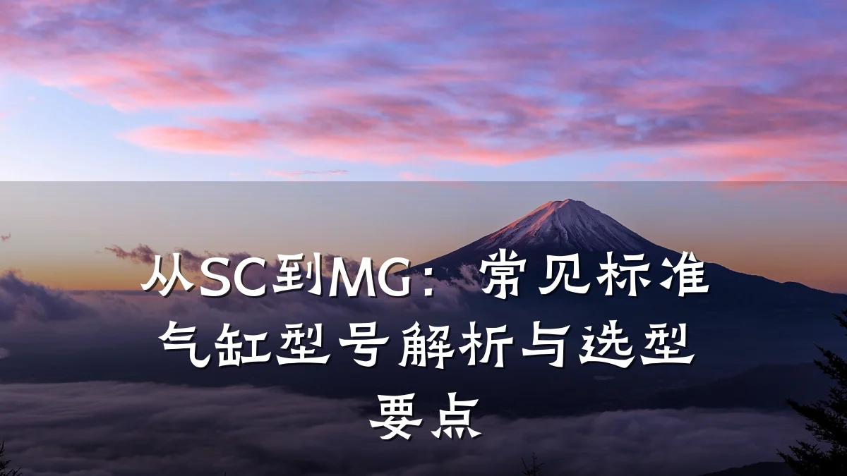 从SC到MG：常见标准气缸型号解析与选型要点