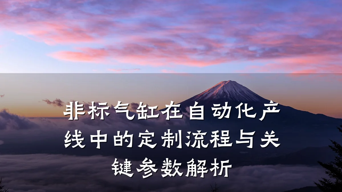非标气缸在自动化产线中的定制流程与关键参数解析