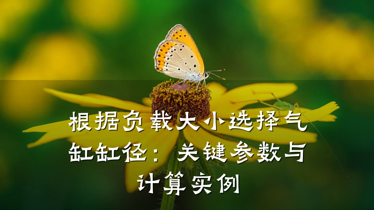 根据负载大小选择气缸缸径：关键参数与计算实例