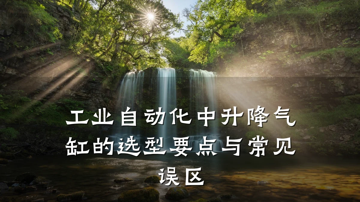 工业自动化中升降气缸的选型要点与常见误区