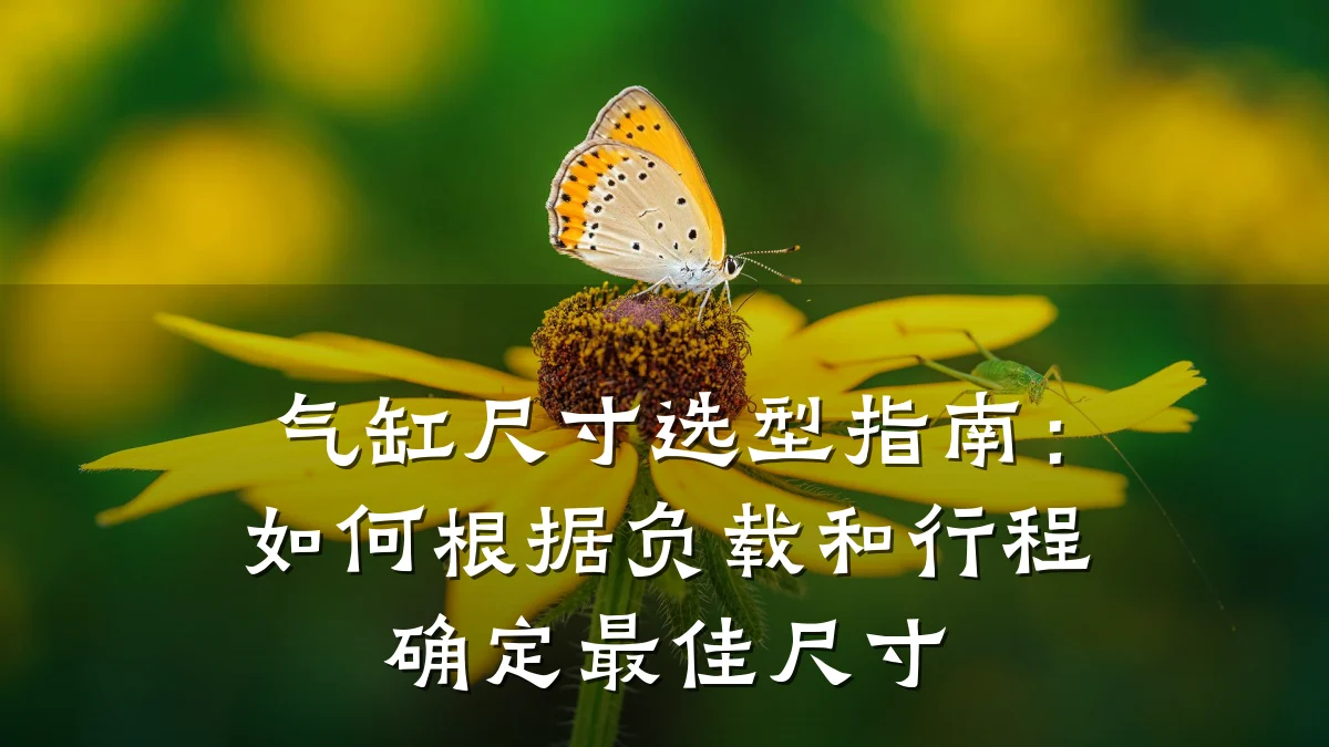 气缸尺寸选型指南：如何根据负载和行程确定最佳尺寸