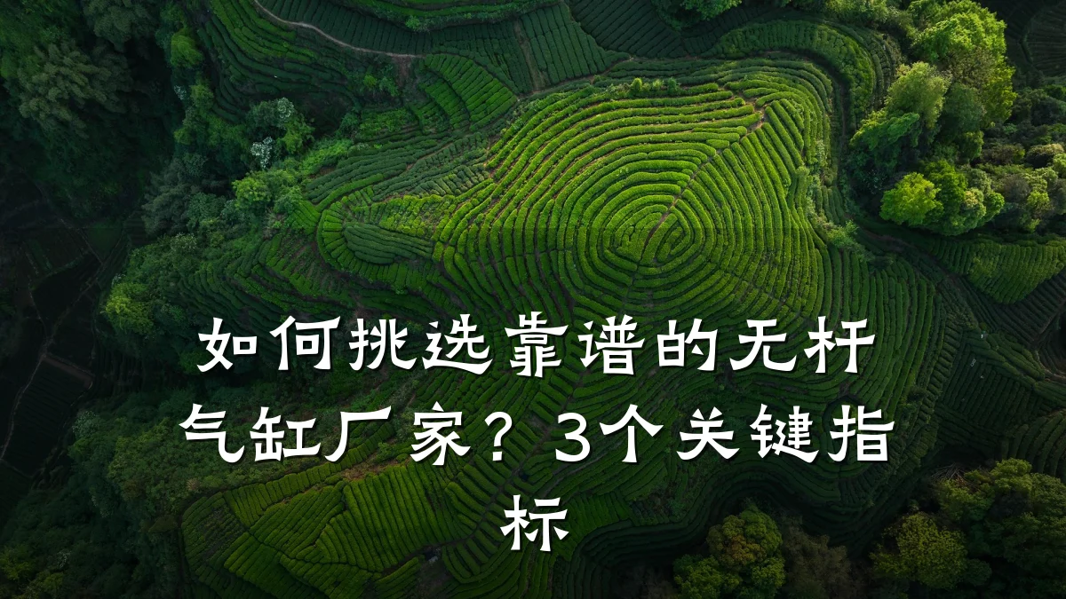 如何挑选靠谱的无杆气缸厂家？3个关键指标