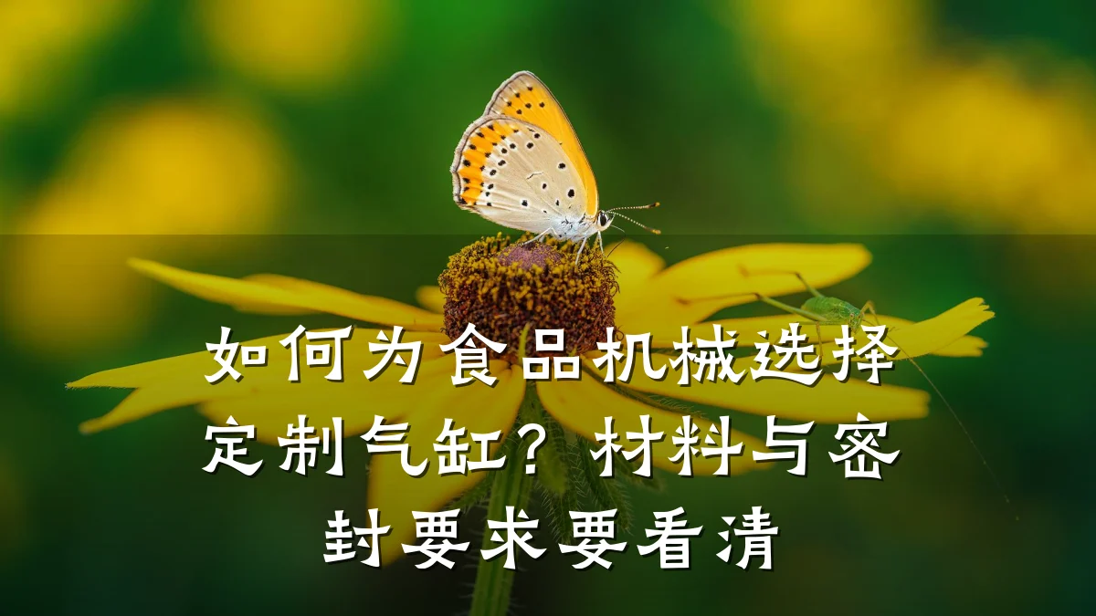 如何为食品机械选择定制气缸？材料与密封要求要看清