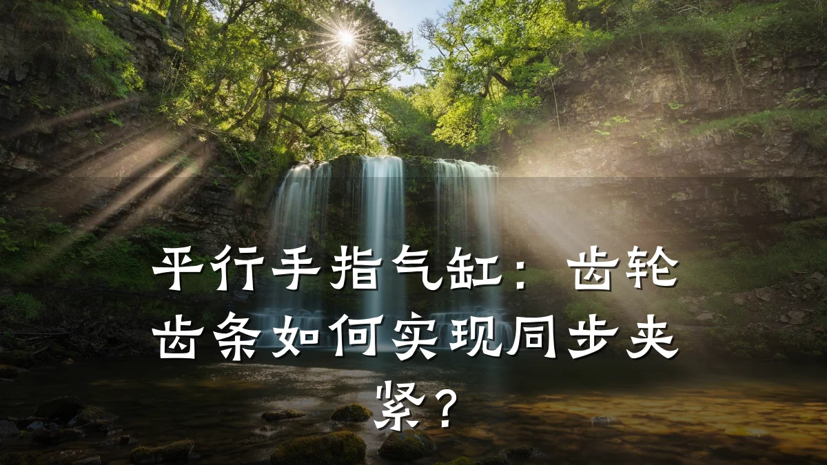平行手指气缸：齿轮齿条如何实现同步夹紧？