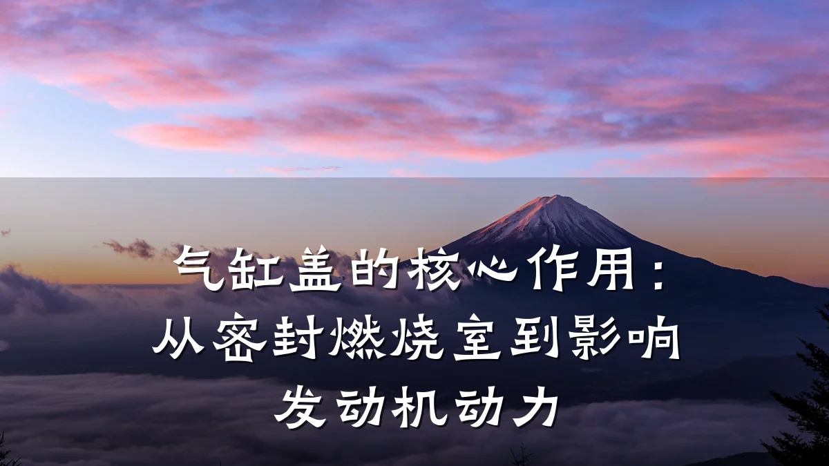 气缸盖的核心作用：从密封燃烧室到影响发动机动力