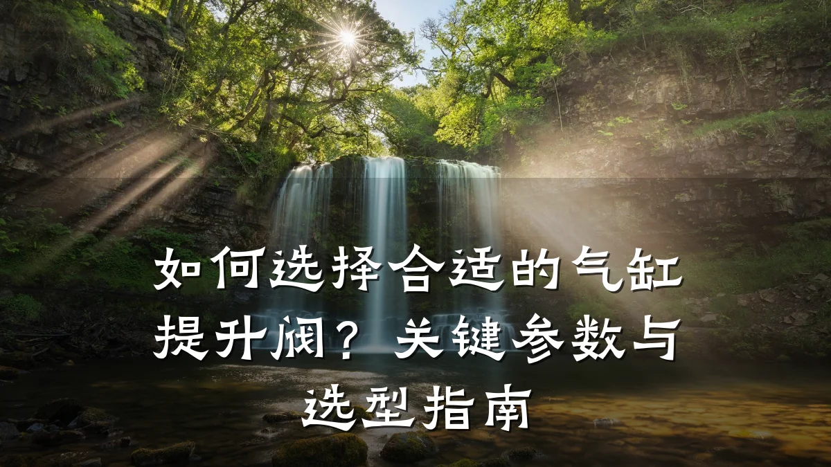 如何选择合适的气缸提升阀？关键参数与选型指南